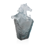 DAUM | Cavalcade 萬馬奔騰雙馬筆座藍灰色 17.5cm