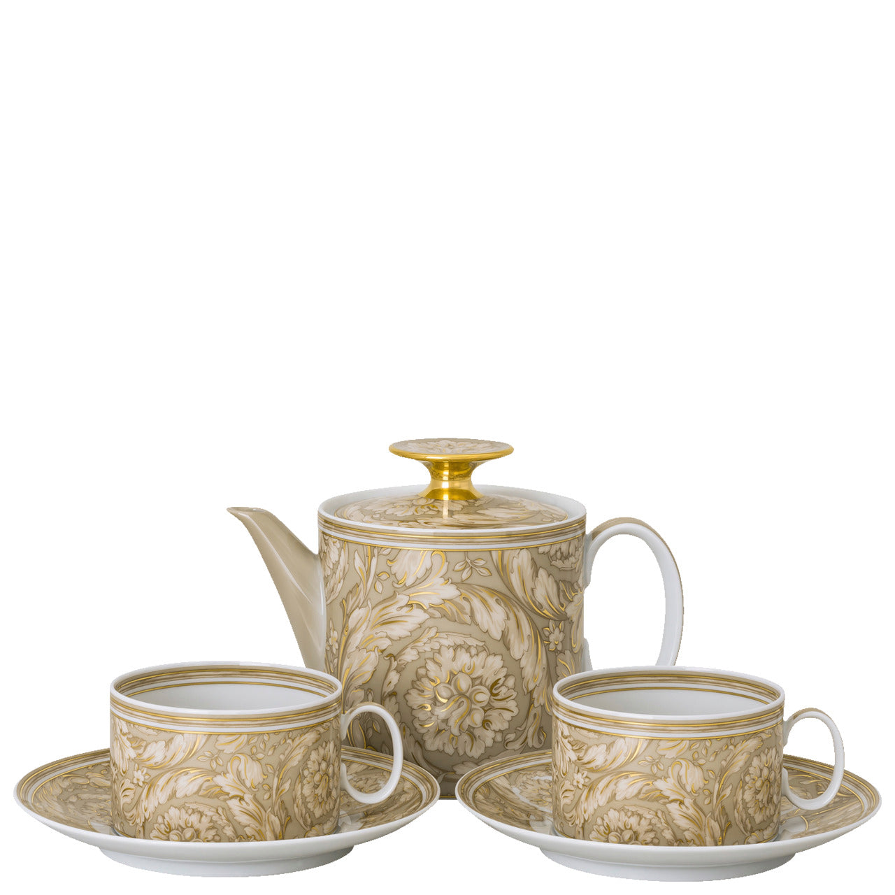 VERSACE | Barocco Beige Tea Set for 2 – Exclusivités | Shiamas Ltd.