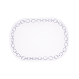 ARTE PELLE | 橢圓餐墊 - 白/灰