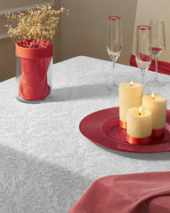 ATENAS | 防污檯布 - Ainsa 銀/白色