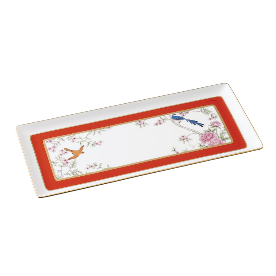 NARUMI | Queen's Garden Red Oblong Plate 35cm