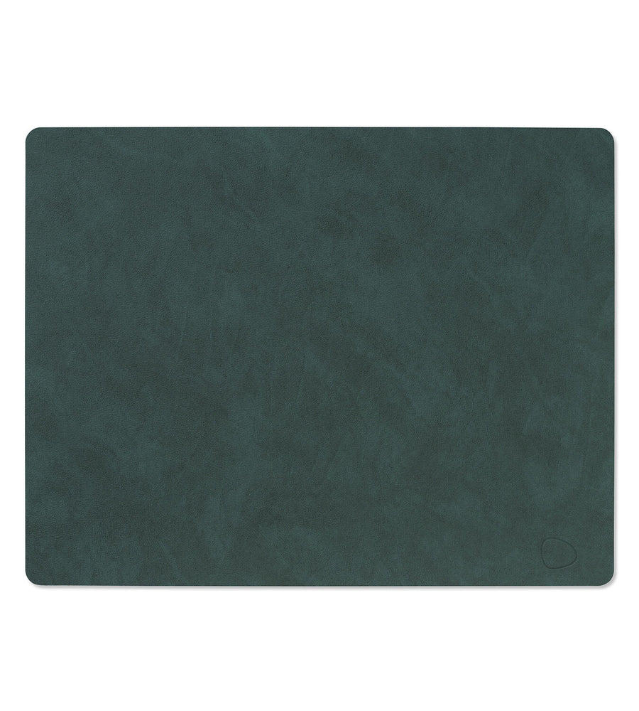 LIND DNA | Square L Nupo Reversible Placemat Dark Green / Olive Green
