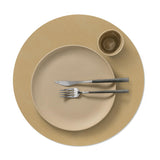 LIND DNA | Round XL Nupo 圓形雙面餐墊 草本色/卡其綠色