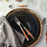 FORGE DE LAGUIOLE | 主餐刀, 6 件裝不銹鋼磨砂面配杜松木手柄