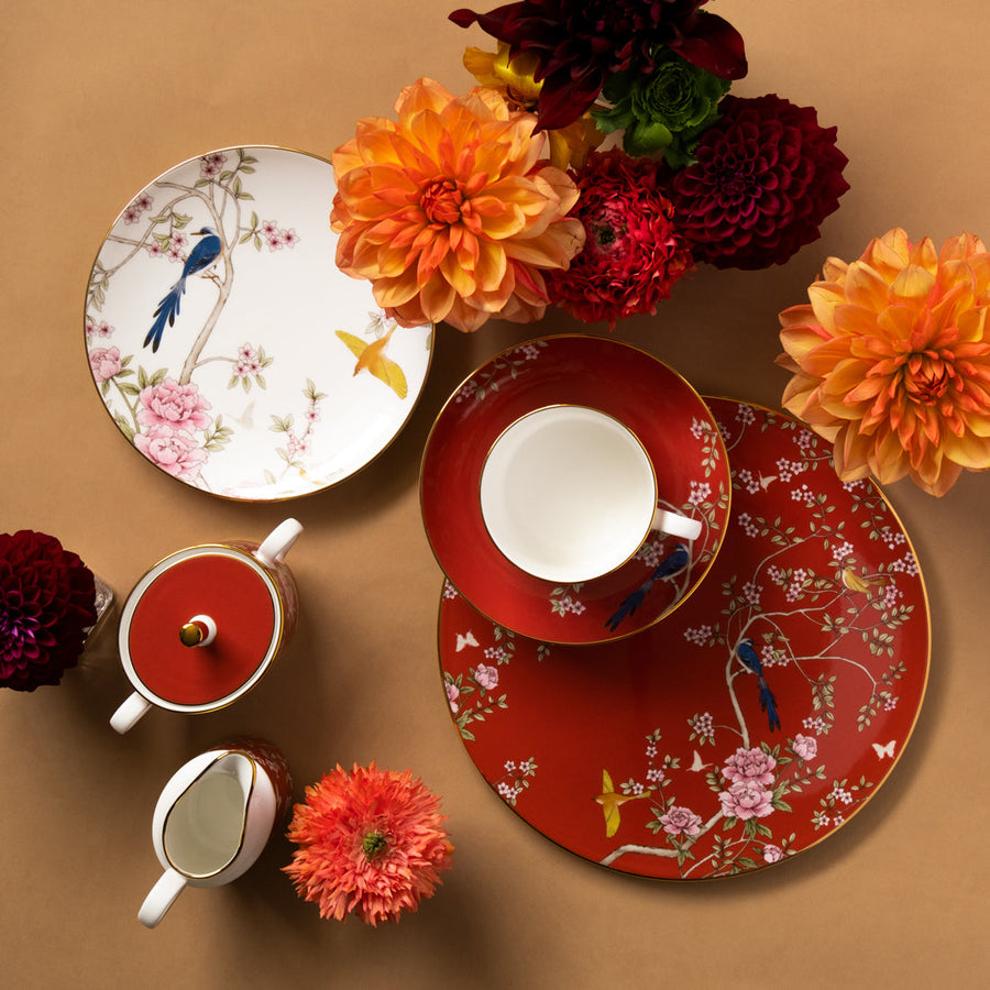 NARUMI | Queen's Garden Red Oblong Plate 35cm