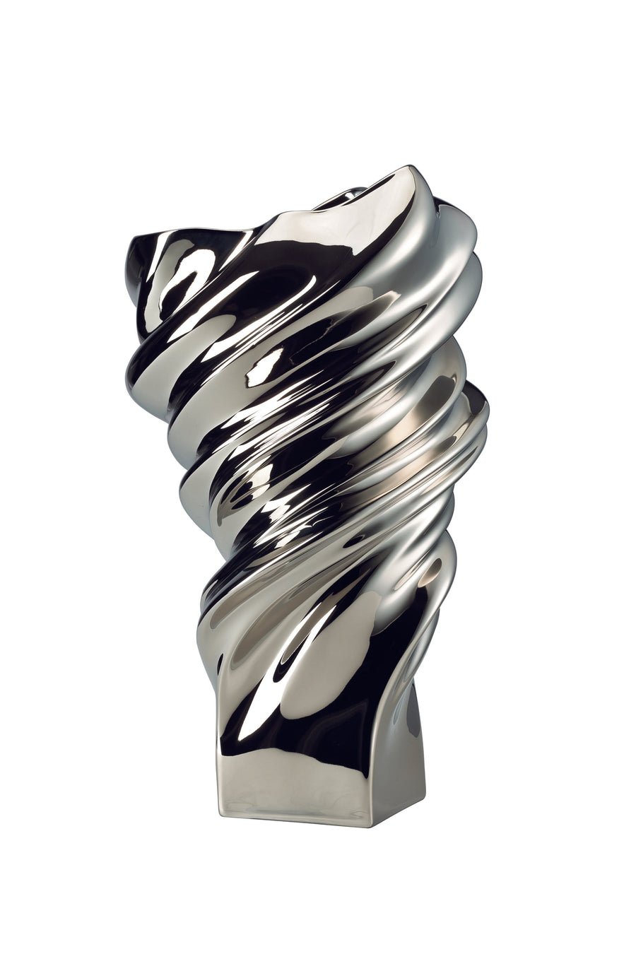 ROSENTHAL | Squall Silver Titanized Porcelain Vase 32cm