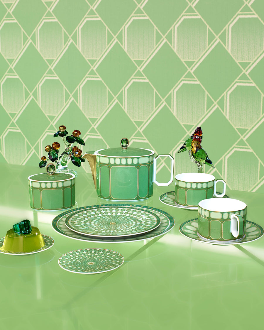 SWAROVSKI | Signum Green Tea Cup & Saucer