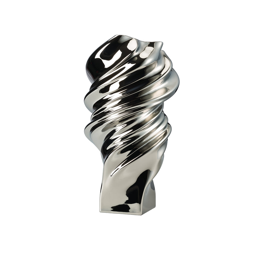 ROSENTHAL | Squall Silver Titanized Porcelain Vase 32cm