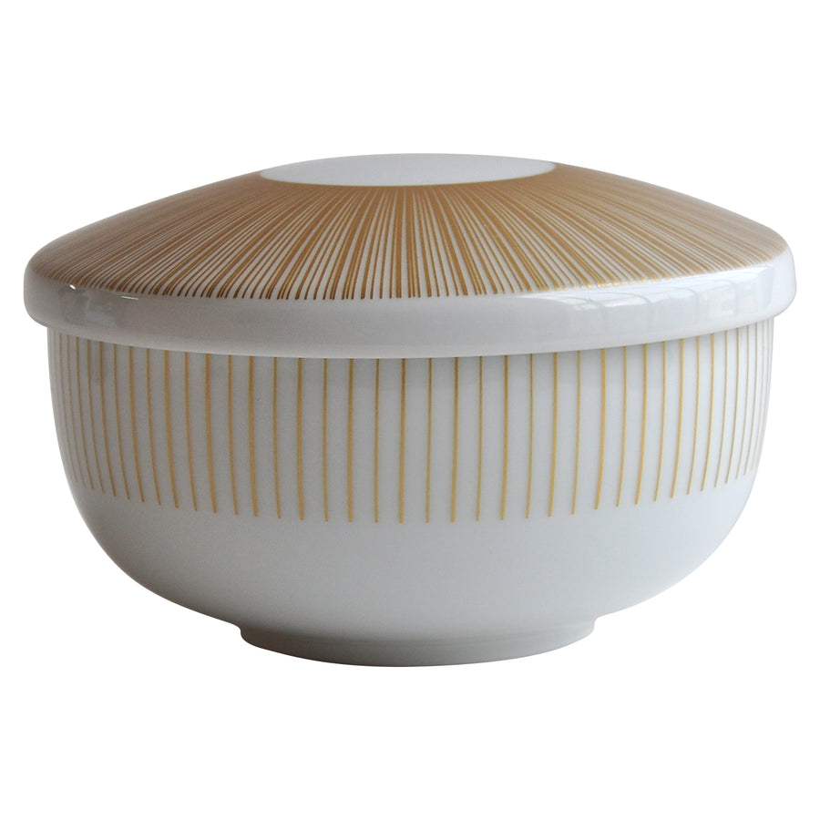 BERNARDAUD | Sol Gold Korean Rice Bowl With Lid