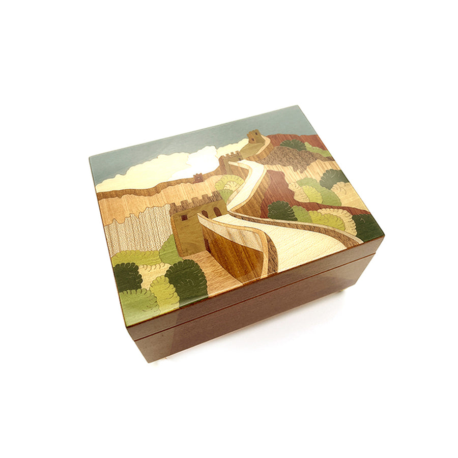 ERCOLANO | The Great Wall - Inlaid Music and Jewellery Box 14.5x11x7cm