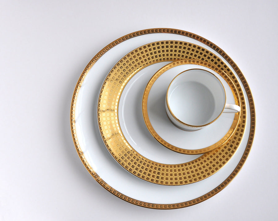 BERNARDAUD | Athena Gold Relish Dish 23x12cm