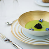 J.L COQUET | Hémisphère Gold Stripes Dessert Plate 21cm