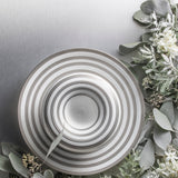 J.L COQUET | Hémisphère Platinum Stripes 甜品碟 21cm