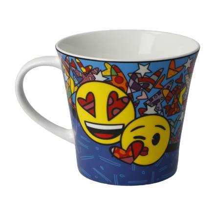 GOEBEL | I Love You - Coffee/Tea Mug 9.5cm Pop Art Romero Britto EMOJI BY BRITTO