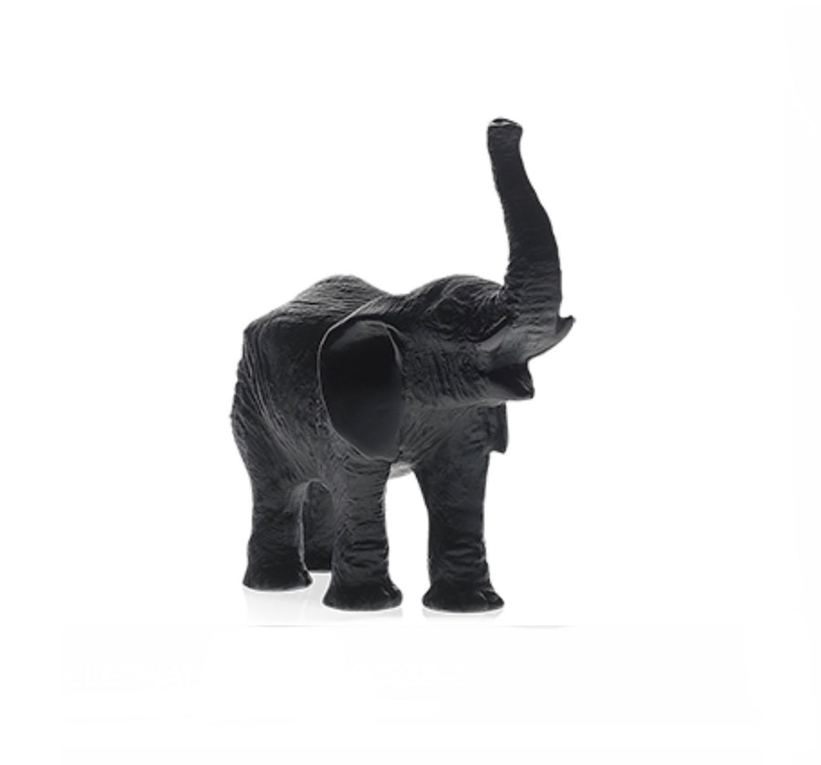 DAUM | Black Elephant by J.F. Leroy H 14.5cm