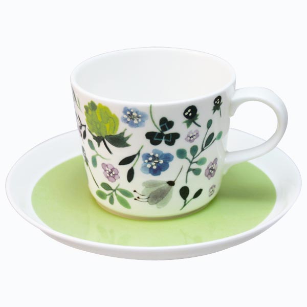 NARUMI | Anna Emilia "Clover Garden" Tea Cup and Saucer