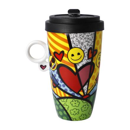 GOEBEL | A New Day - Mug to Go 15cm Pop Art Romero Britto emoji BY Britto