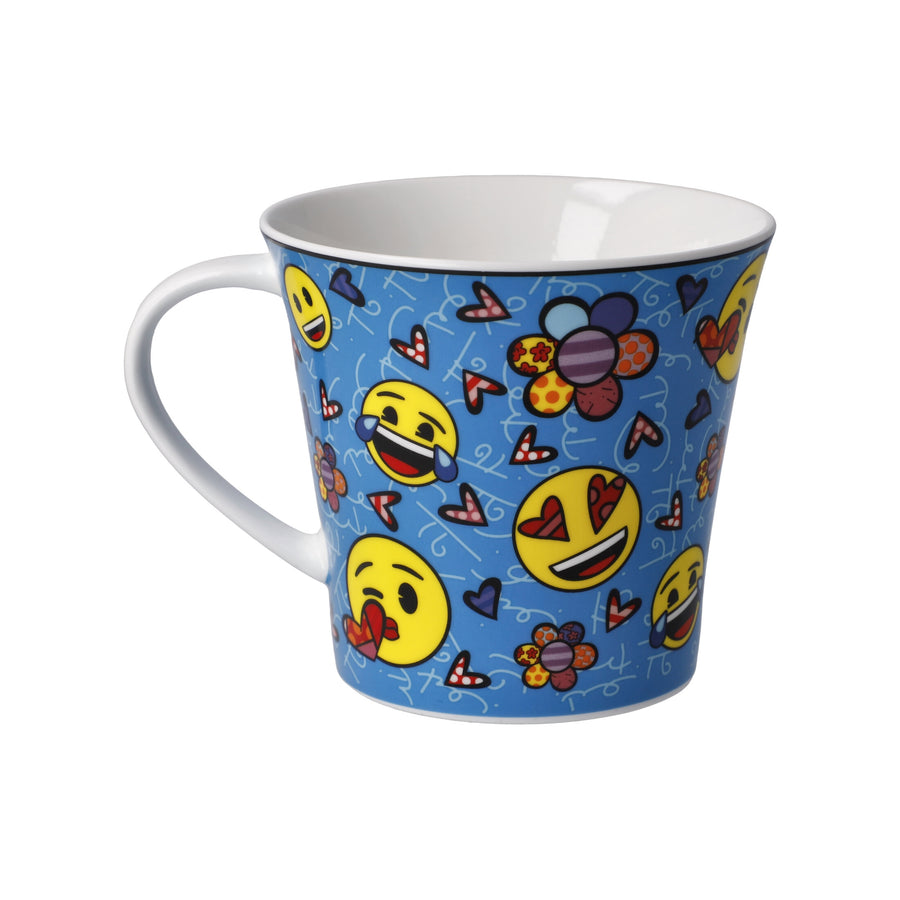 GOEBEL | Always Happy - Coffee/Tea Mug 9.5cm Pop Art Romero Britto EMOJI BY BRITTO