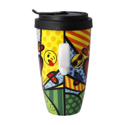GOEBEL | A New Day - Mug to Go 15cm Pop Art Romero Britto emoji BY Britto