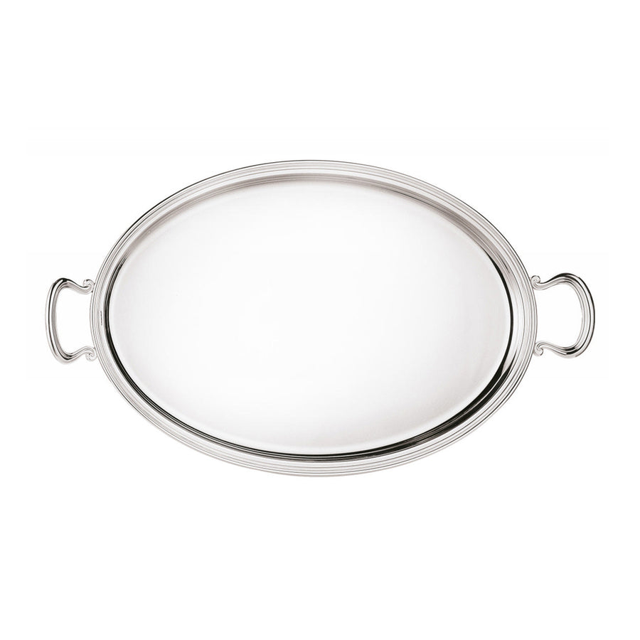 GREGGIO | Silver-Plated Oval Tray 44.5x34.5cm