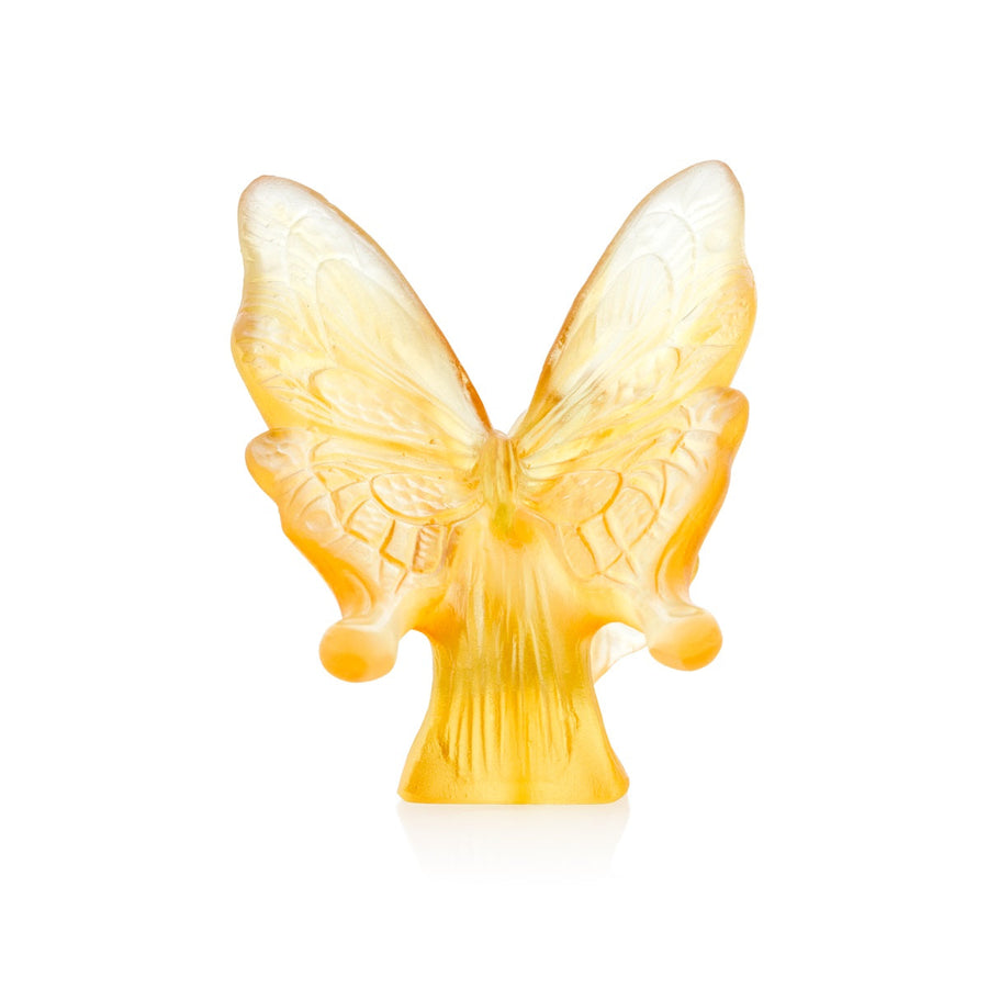DAUM | Papillon Amber Yellow Butterfly 7cm