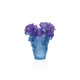 DAUM | Rose Passion Blue Purple Vase 17cm