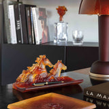 DAUM | Cavalcade Amber Tray 18 cm