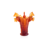 DAUM | 琥珀色三馬小花瓶 - 限量版