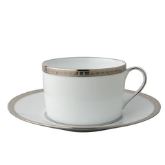 BERNARDAUD | Athena Platine Breakfast Cup and Saucer