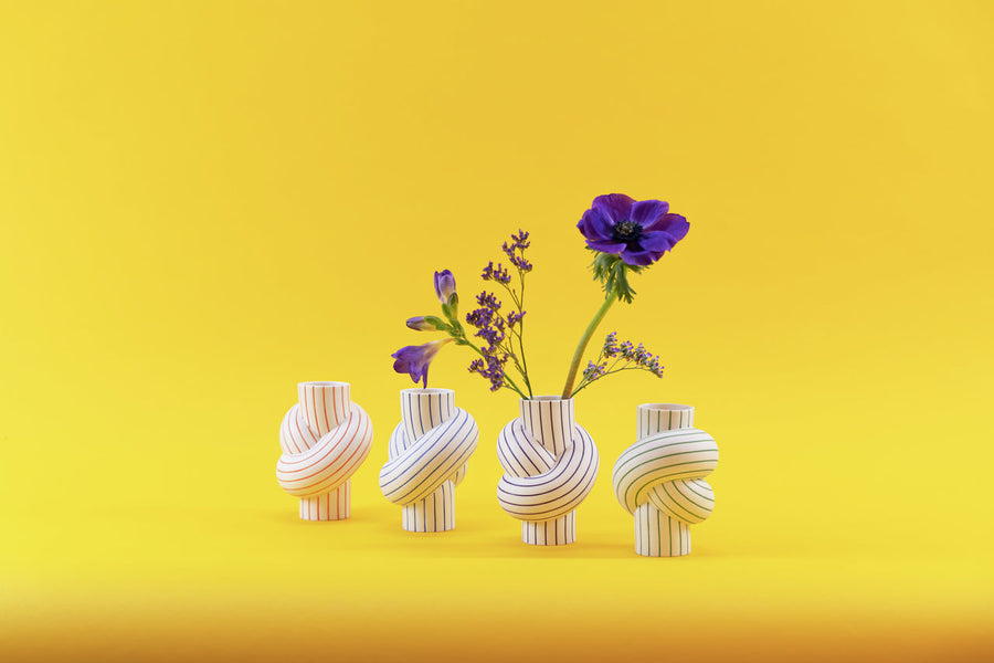 ROSENTHAL | Node Stripes Mini Vase 12cm Plum