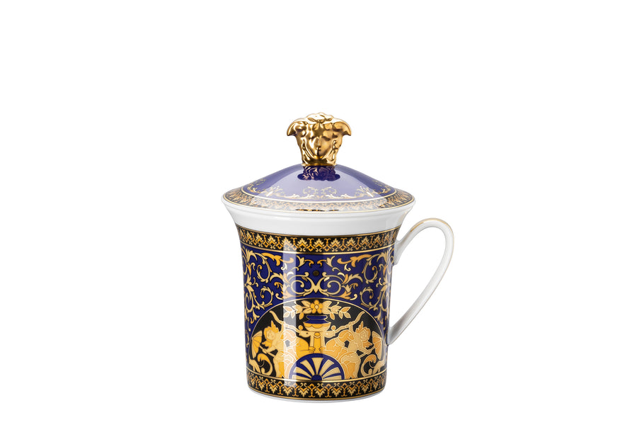 VERSACE | 30 Years Anniversary Mug with Lid - MEDUSA BLUE