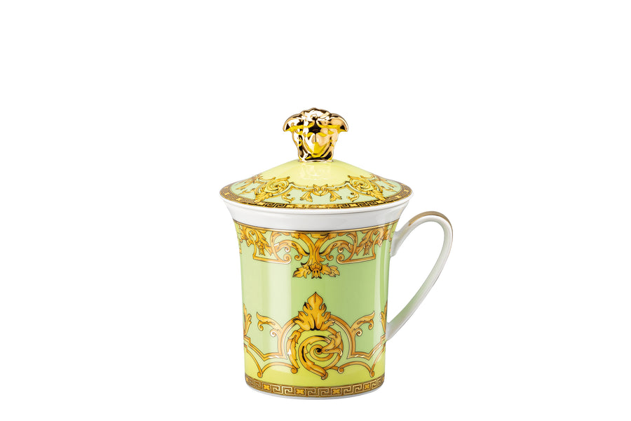 VERSACE | 30 Years Anniversary Mug with Lid - GREEN FLORALIA