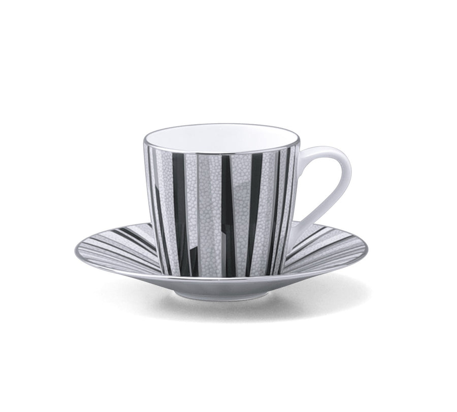NARUMI | Shagreen Black Espresso Cup & Saucer
