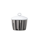 NARUMI | Shagreen Black Sugar Bowl with Cover
