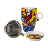 GOEBEL | A New Day - 茶杯連杯蓋及茶葉隔 Pop Art Romero Britto
