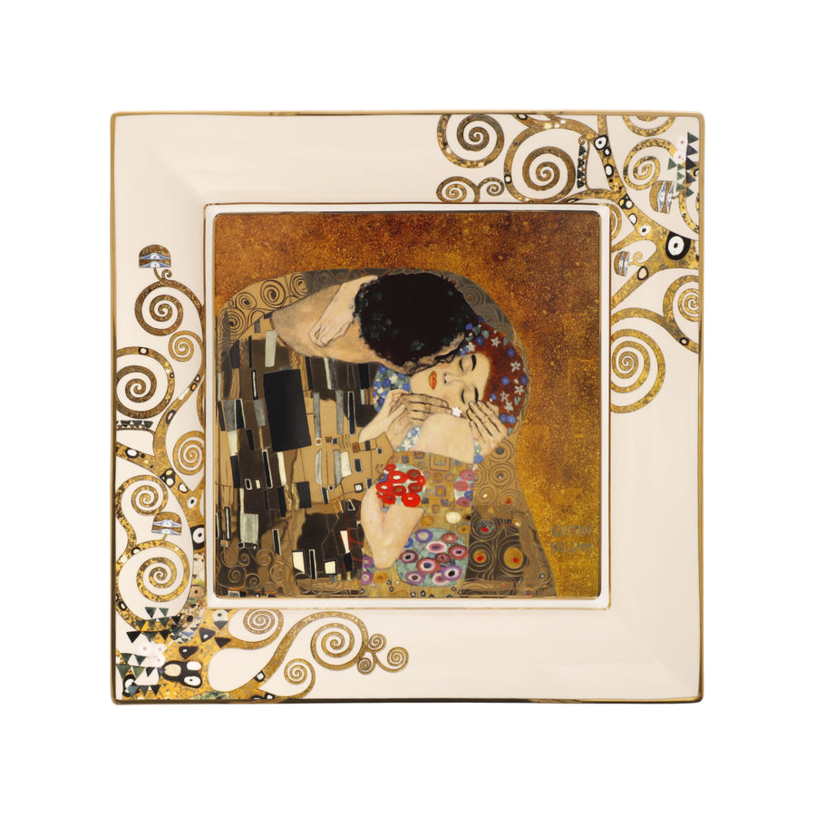 GOEBEL | The Kiss - 盤子 30x30cm Artis Orbis Gustav Klimt