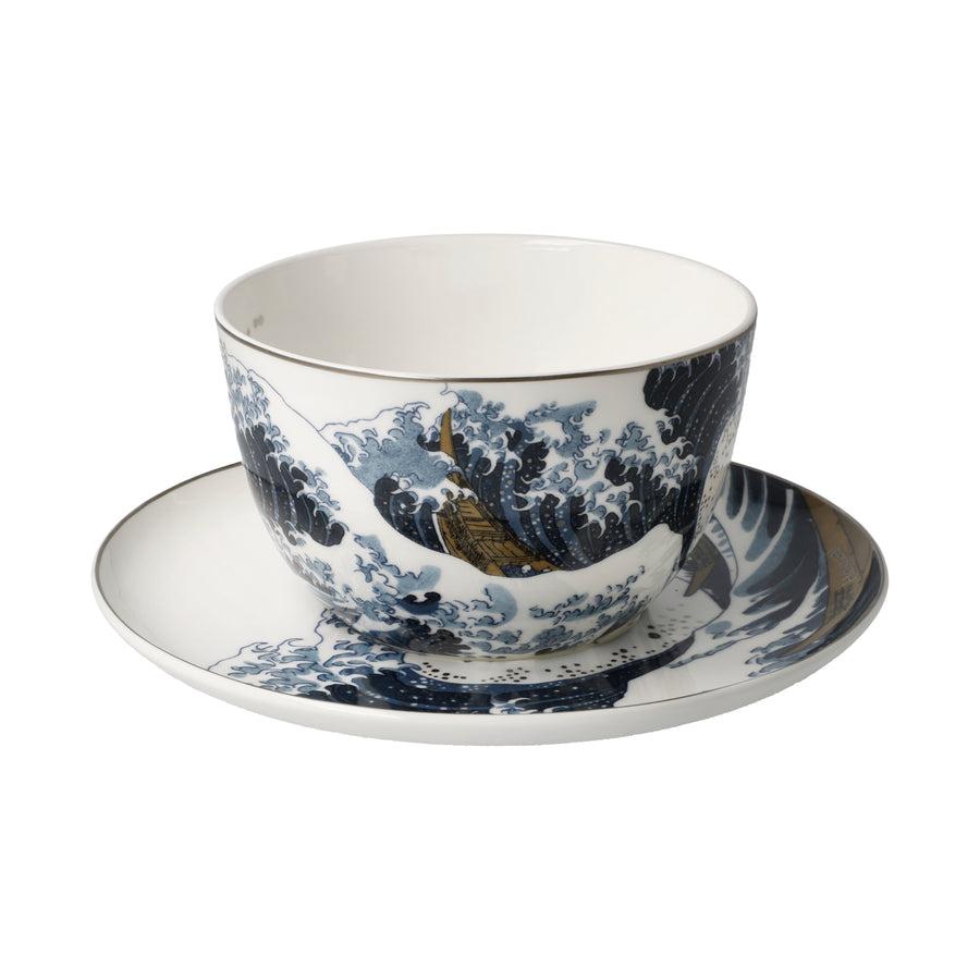GOEBEL | The Great Wave - Coffee Cup with Saucer Artis Orbis Katsushika Hokusai