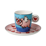 GOEBEL | When Pigs Fly - 咖啡杯連底碟 6.5cm Pop Art Ed Heck