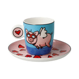 GOEBEL | When Pigs Fly - 咖啡杯連底碟 6.5cm Pop Art Ed Heck