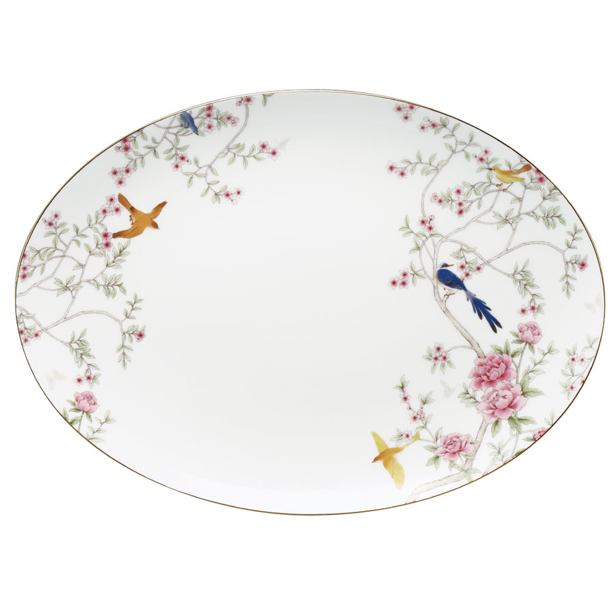 NARUMI | Queen's Garden White Oval Plate 38cm