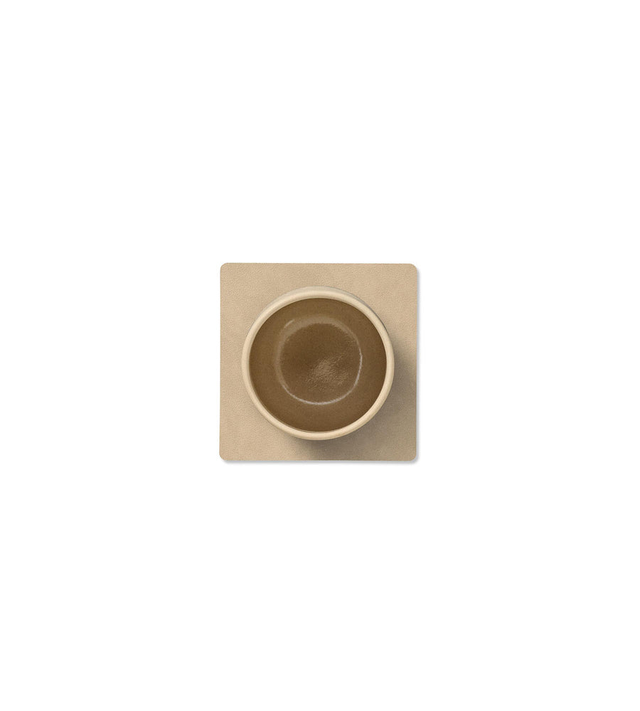 LIND DNA | Square Nupo 雙面杯墊 咖啡/米沙色