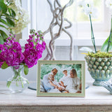 ADDISON ROSS | Pale Sage Green Enamel with Silver Frame