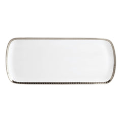 BERNARDAUD | Athena Platine Rectangular Cake Platter 37cm