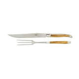 FORGE DE LAGUIOLE | Carving Set, Olivewood Handle, Matt Finish
