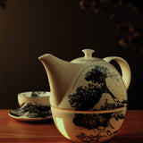 GOEBEL | The Great Wave - Tea Pot with Warmer Artis Orbis Katsushika Hokusai