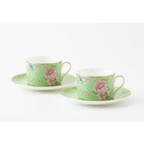 NARUMI | Queen's Garden Green Couple Tea / Coffee Cup & Saucer