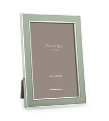 ADDISON ROSS | Pale Sage Green Enamel with Silver Frame