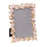 ADDISON ROSS | Gold Leaf & White Flower Frame