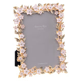 ADDISON ROSS | Gold Leaf & White Flower Frame