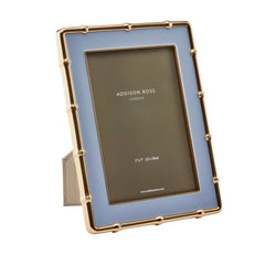 ADDISON ROSS | Pale Denim Enamel with Gold Bamboo Frame 5